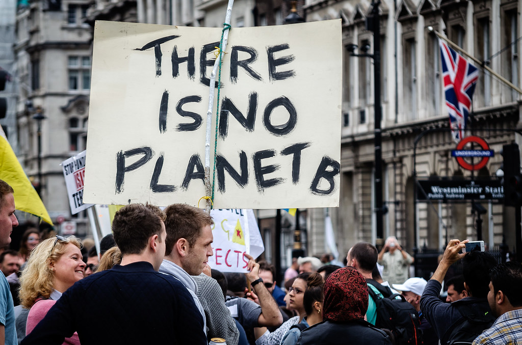 'There is no Planet B' - photo from Climate March 21/09/14 by Garry Knight, licenced under Creative Commons 1.0